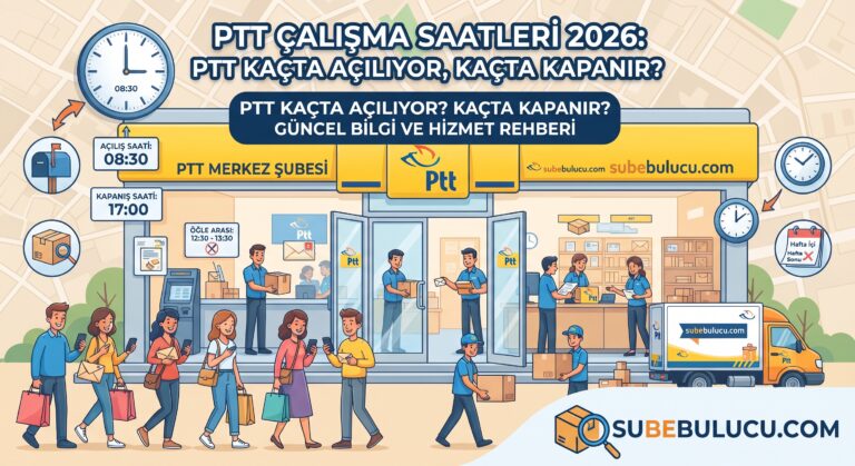 PTT Çalışma Saatleri 2026